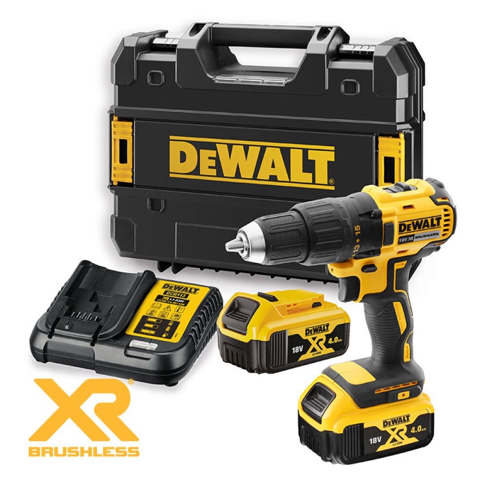 Borvél 18V XR 2x4Ah Dewalt með rafhlöðu