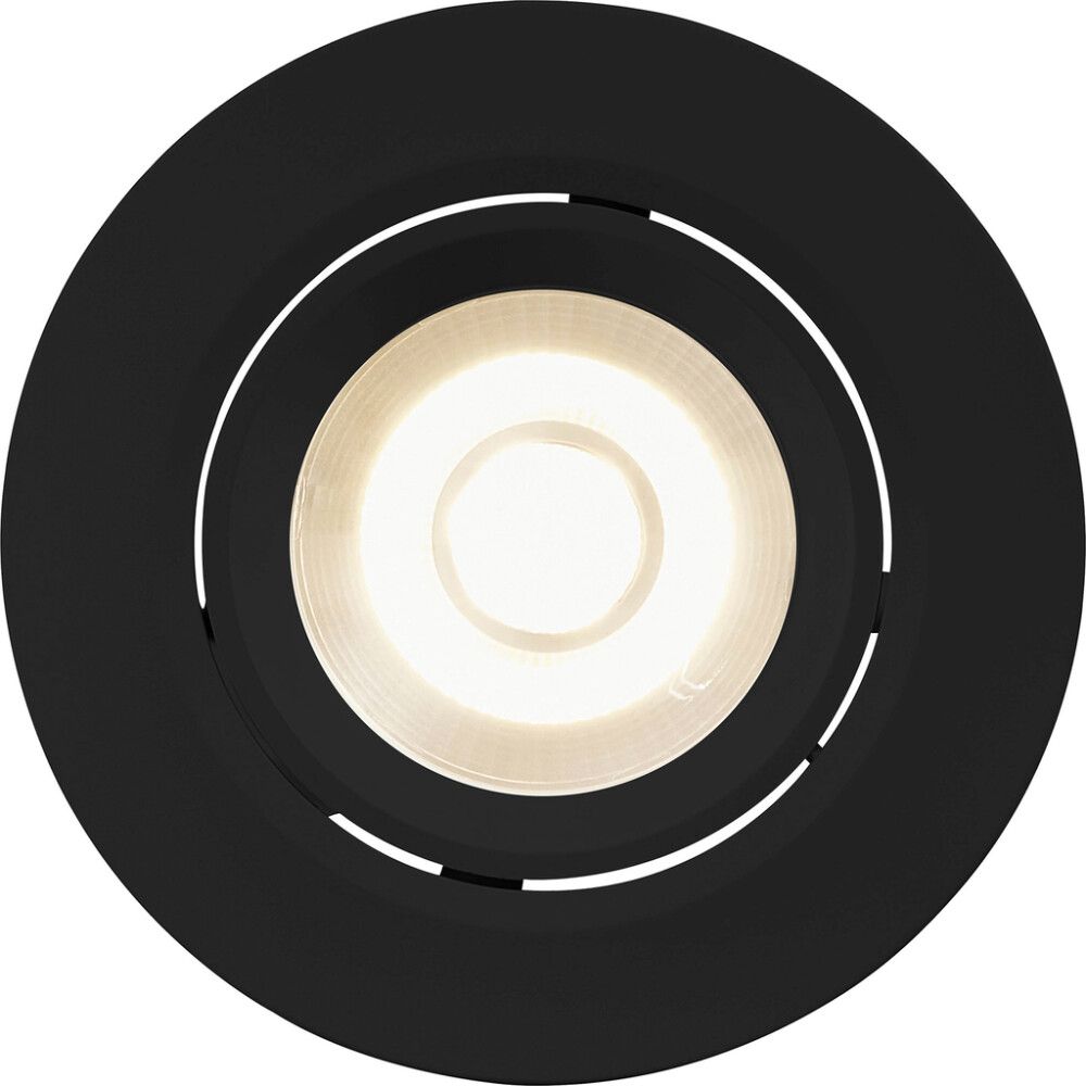 Innfeldur kastari LED Roar svartur dimmanlegur Ø8,5 cm