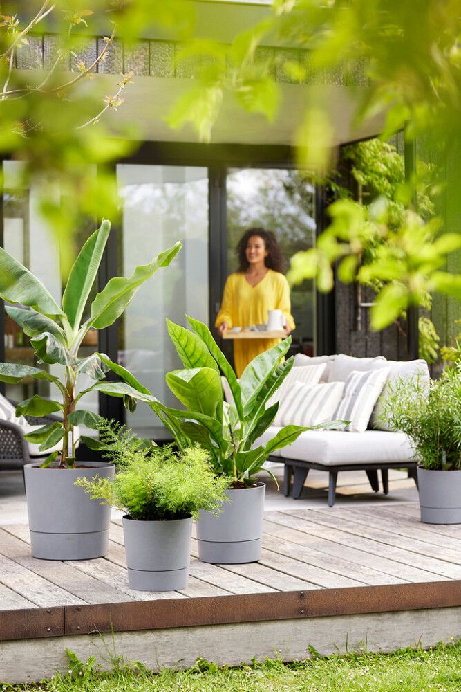 Blómapottur Greensense Ø30cm ljósgrár