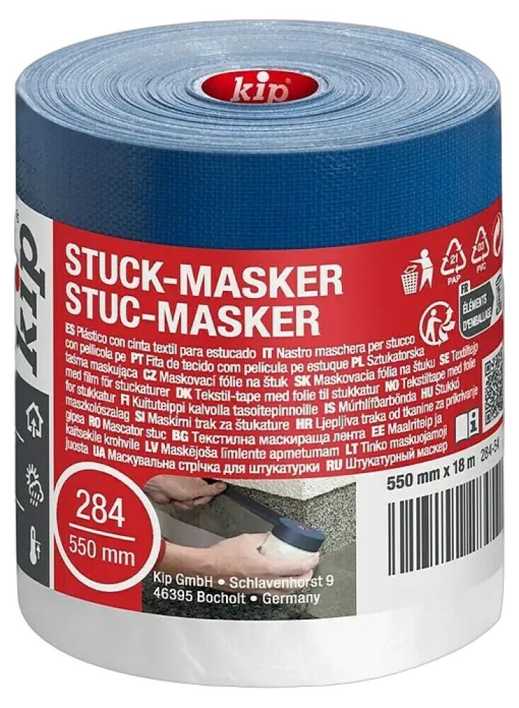 Plastfilma með strigalímbandi 55cm x 18m Kip