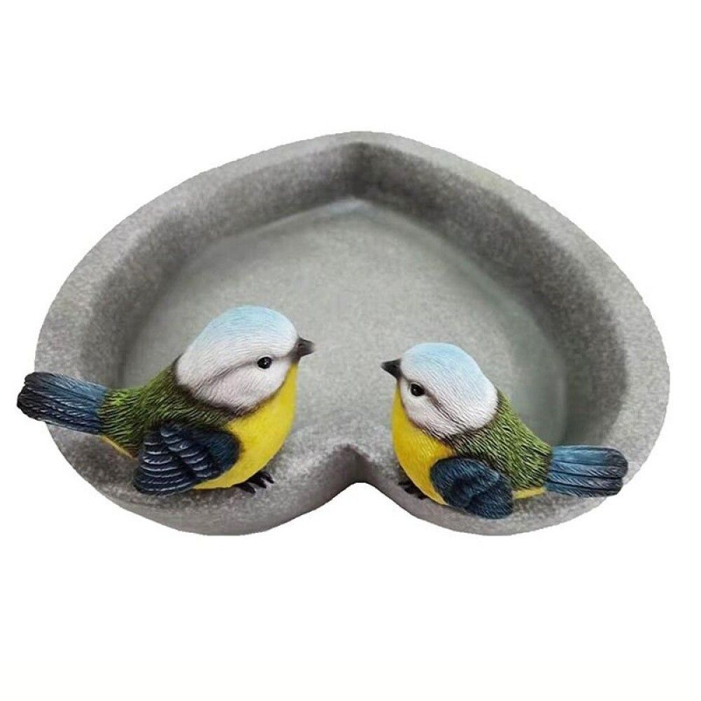 Fuglabað hjarta með fuglum 21,7x21,2x9,7 cm Garden Life plast