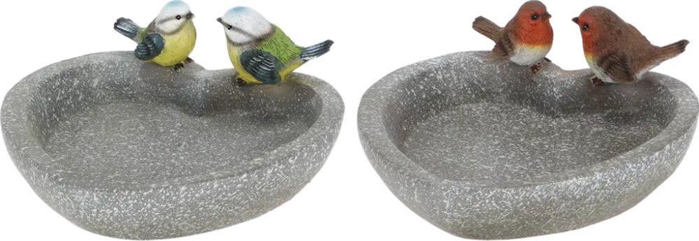 Fuglabað hjarta með fuglum 21,7x21,2x9,7 cm Garden Life plast