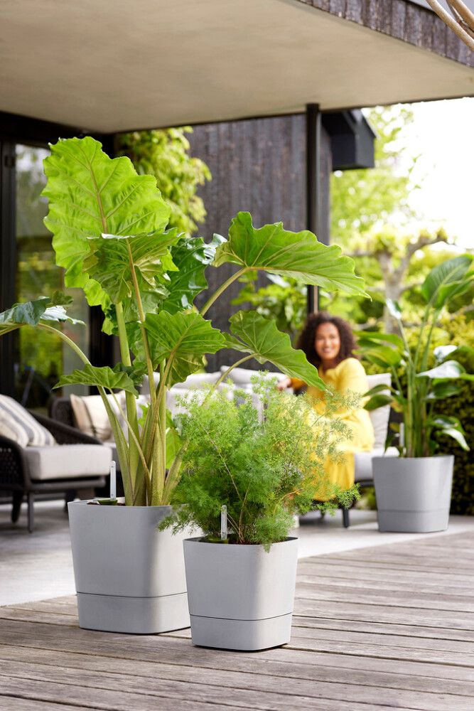 Blómapottur Greensense Aqua Care Ø30cm ljósgrár