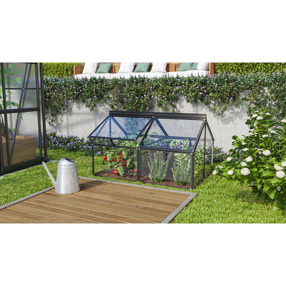 Gróðurhús á beð Gaia Jumbo svart Vitavia