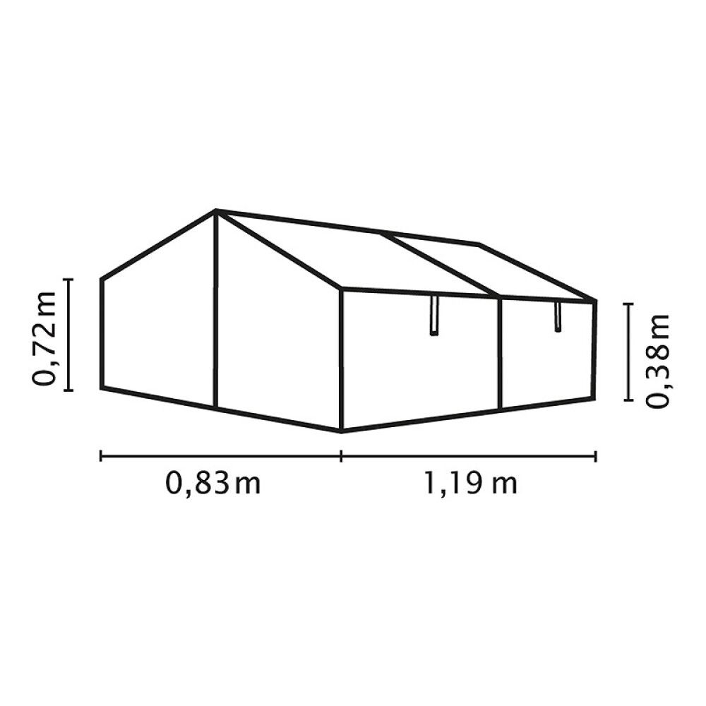 Gróðurhús á beð Gaia Jumbo svart Vitavia