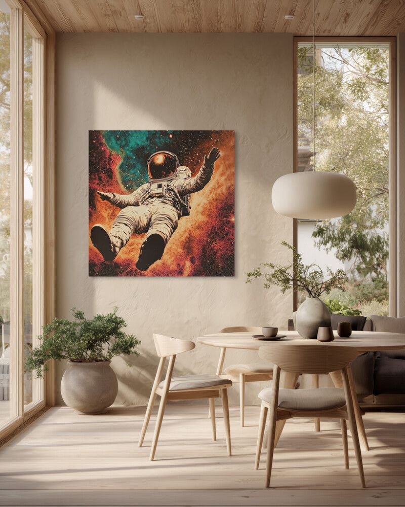 Hljóðvistarmynd geimfari 2 1220x1220x20 mm InEx