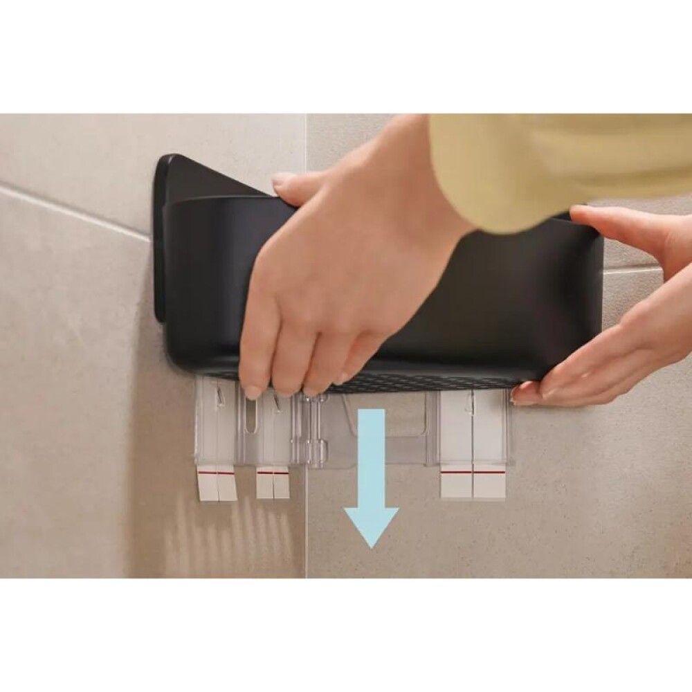 Sturtukarfa í horn Tesa Lavaa 17,5x17,5x13cm svört