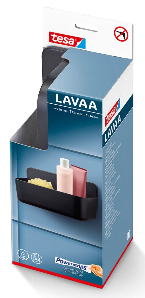 Sturtukarfa Tesa Lavaa 26x13x11cm svört