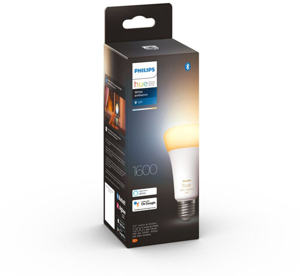 Ljósapera E27 13W Philips Hue White Ambiance