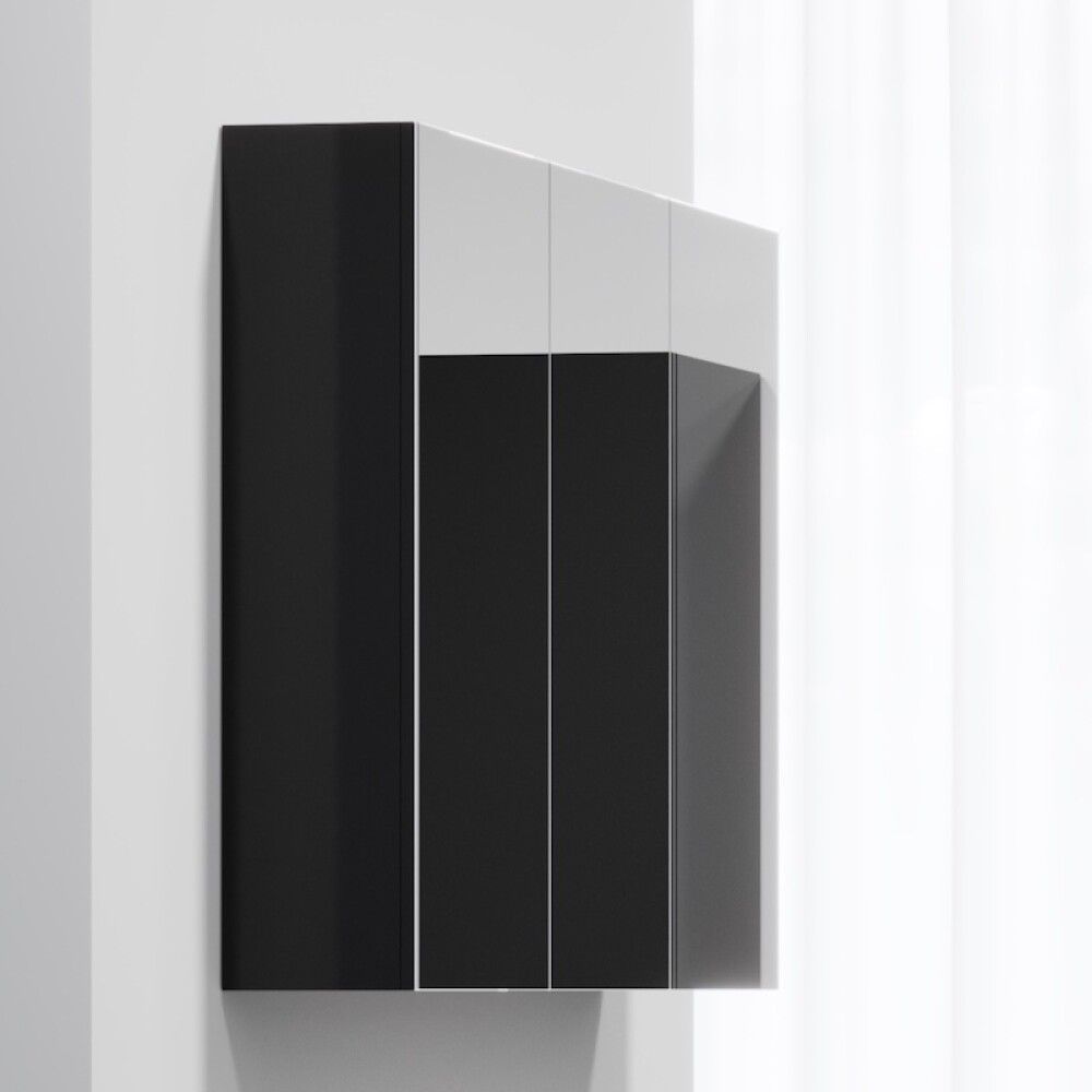 Speglaskápur 90cm Camden matt svartur