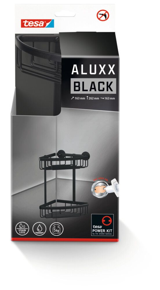 Sturtuhilla í horn tvöföld Tesa Aluxx svört