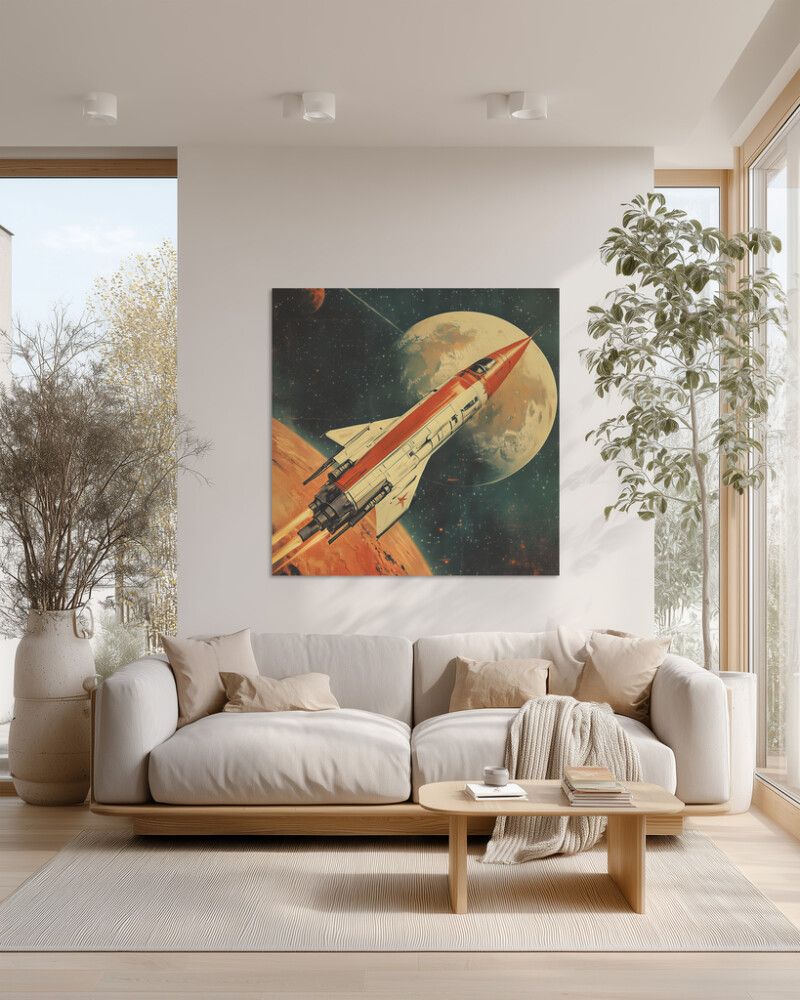 Hljóðvistarmynd geimskip 1220x1220x20 mm InEx