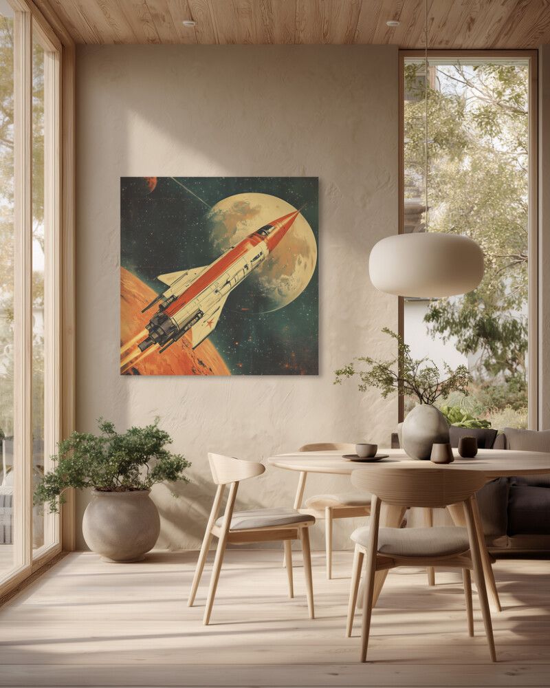 Hljóðvistarmynd geimskip 1220x1220x20 mm InEx