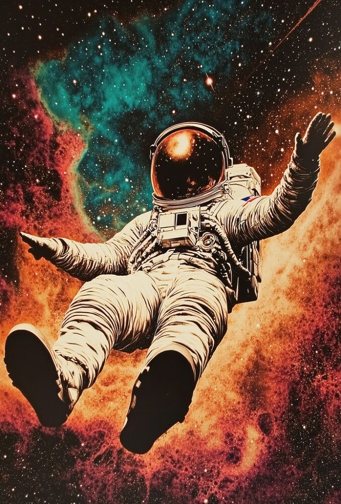 Hljóðvistarmynd geimfari 2 1220x1800x20 mm InEx