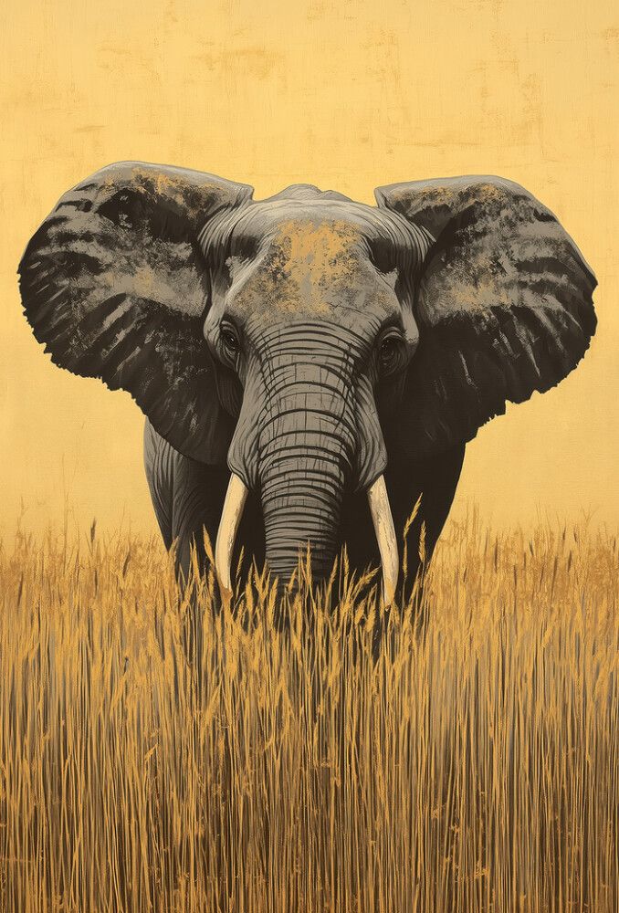 Hljóðvistarmynd fíll 1220x1800x20 mm InEx