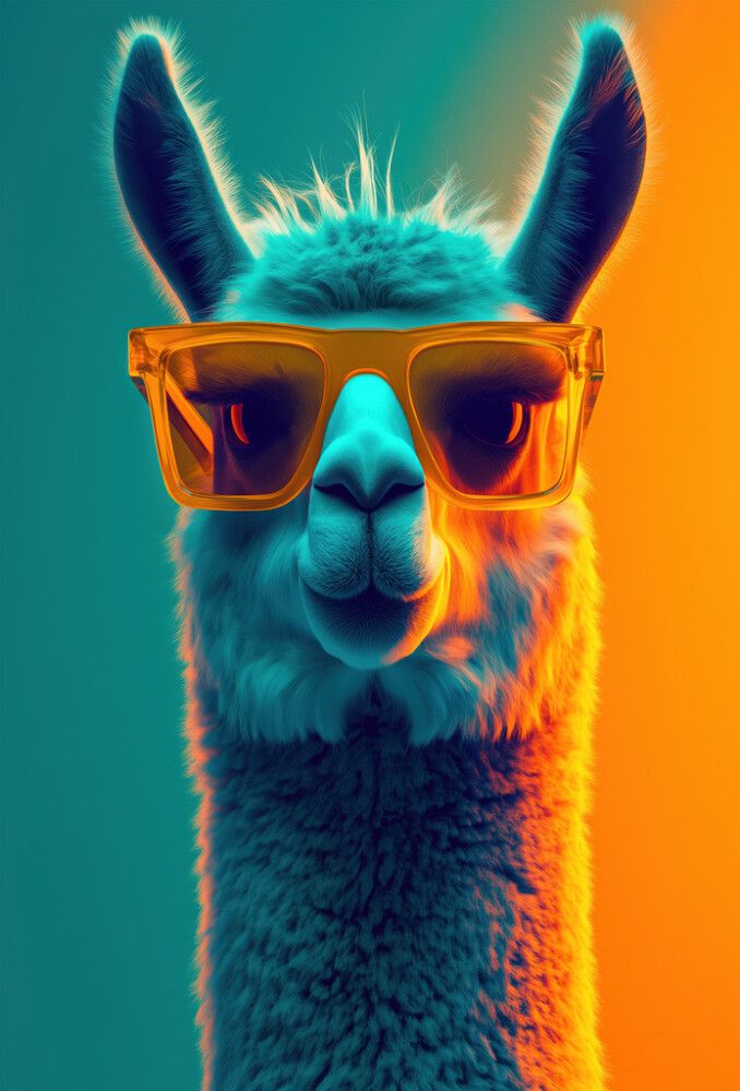 Hljóðvistarmynd lamadýr 1220x1800x20 mm InEx