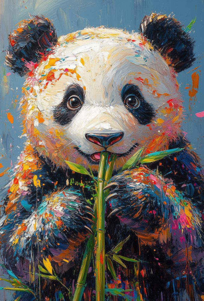 Hljóðvistarmynd pandadýr 1220x1800x20 mm InEx