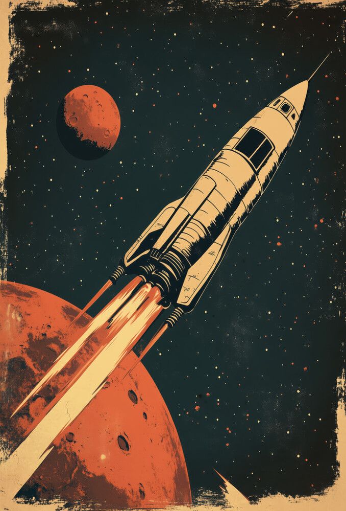 Hljóðvistarmynd geimskip 1220x1800x20 mm InEx