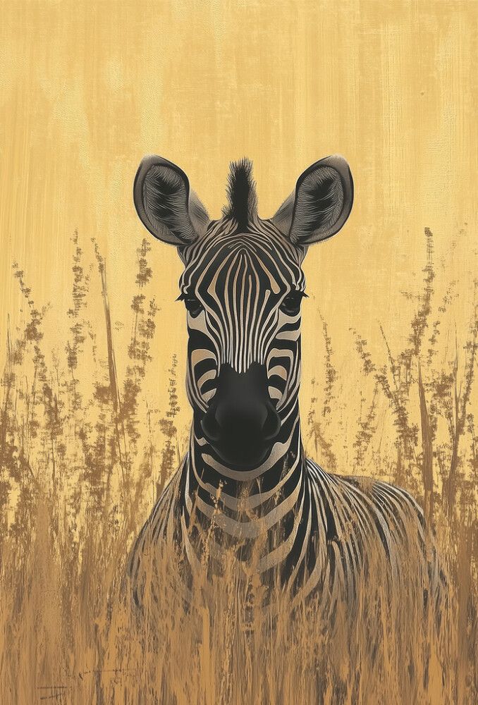 Hljóðvistarmynd sebrahestur 1220x1800x20 mm InEx