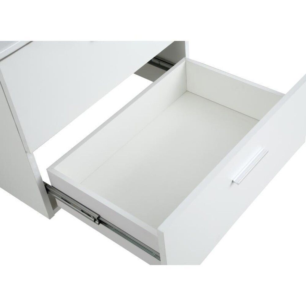 Baðinnrétting með spegil 60cm Bergamo matt hvít