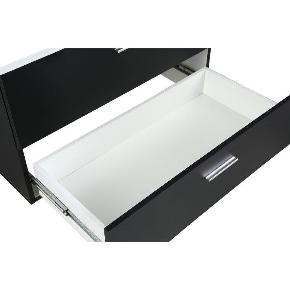 Baðinnrétting með handlaug 60cm Nortiq Bergamo svört