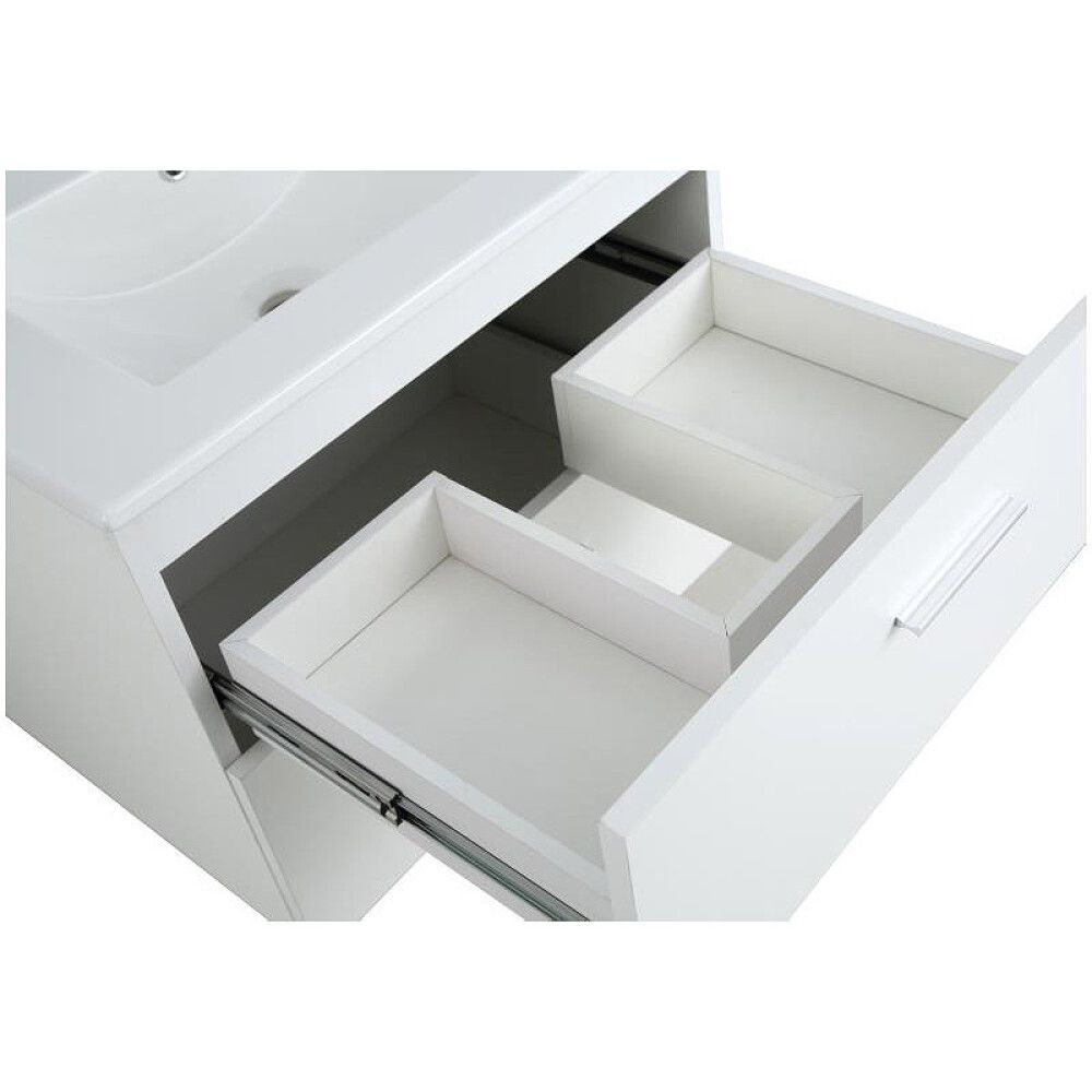 Baðinnrétting 80cm Bergamo matt hvít