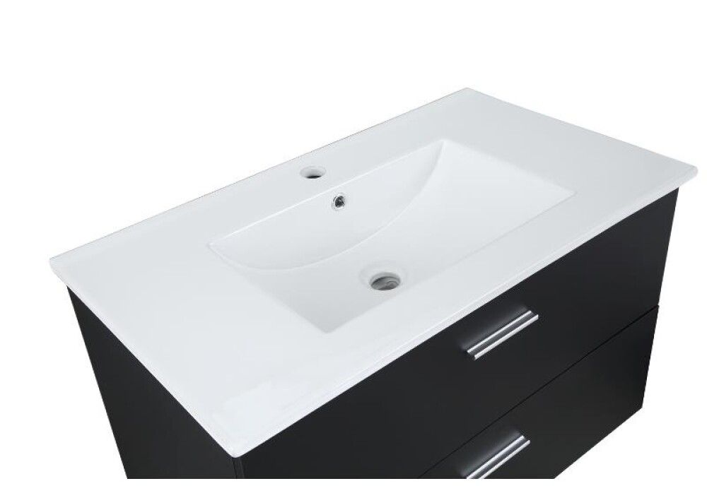 Baðinnrétting 80cm Bergamo matt svört