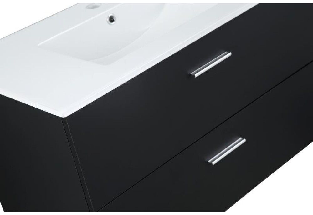 Baðinnrétting 80cm Bergamo matt svört