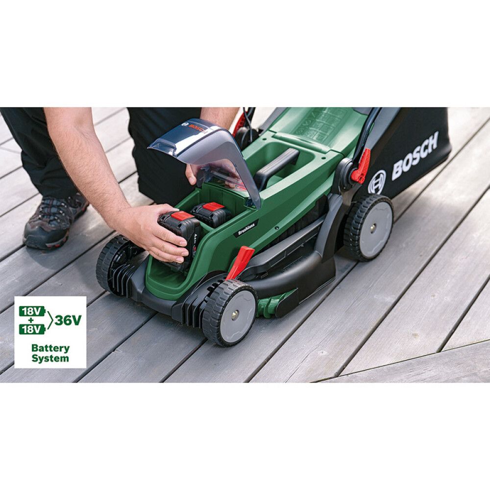 Sláttuvél 2x18V 37 cm Bosch Universal Rotak 37-550