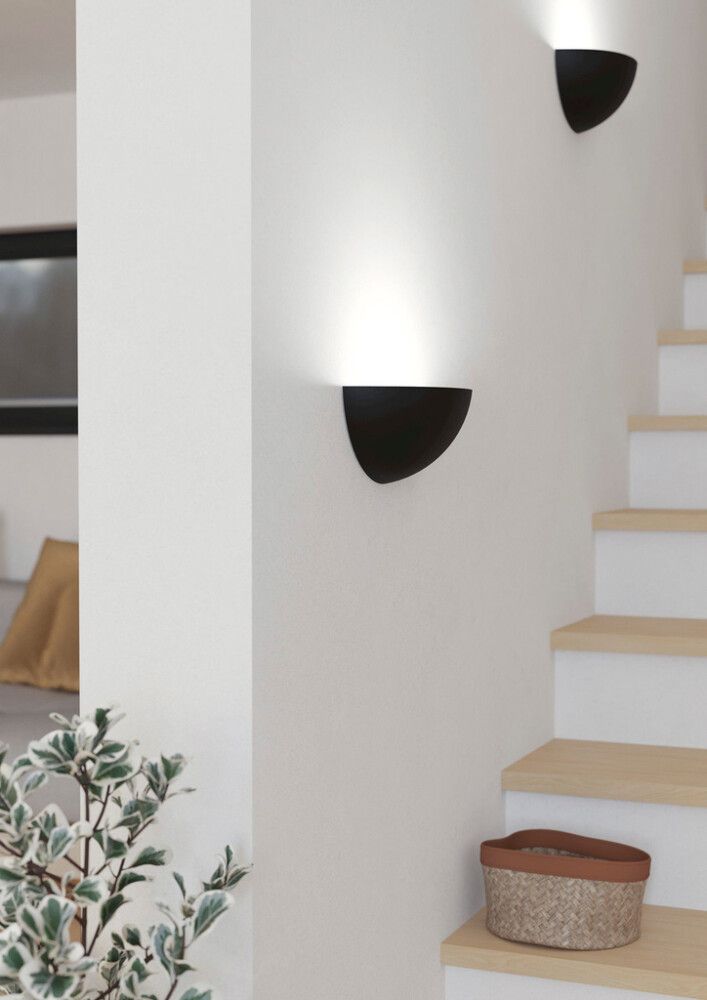 Veggljós E27 Tanura svart