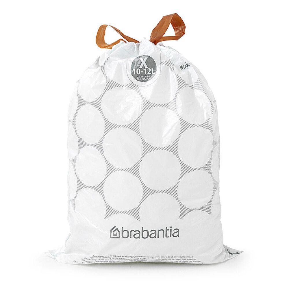 Ruslapoki fyrir 10-12L ruslatunnu hvítur 20stk