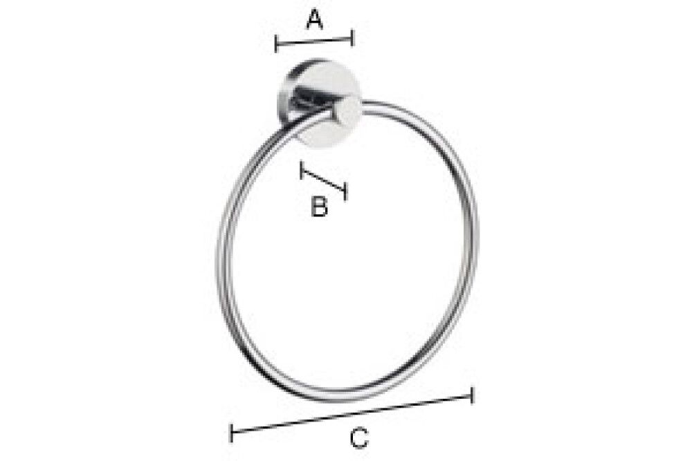 Handklæðahringur Smedbo 170mm matt svartur