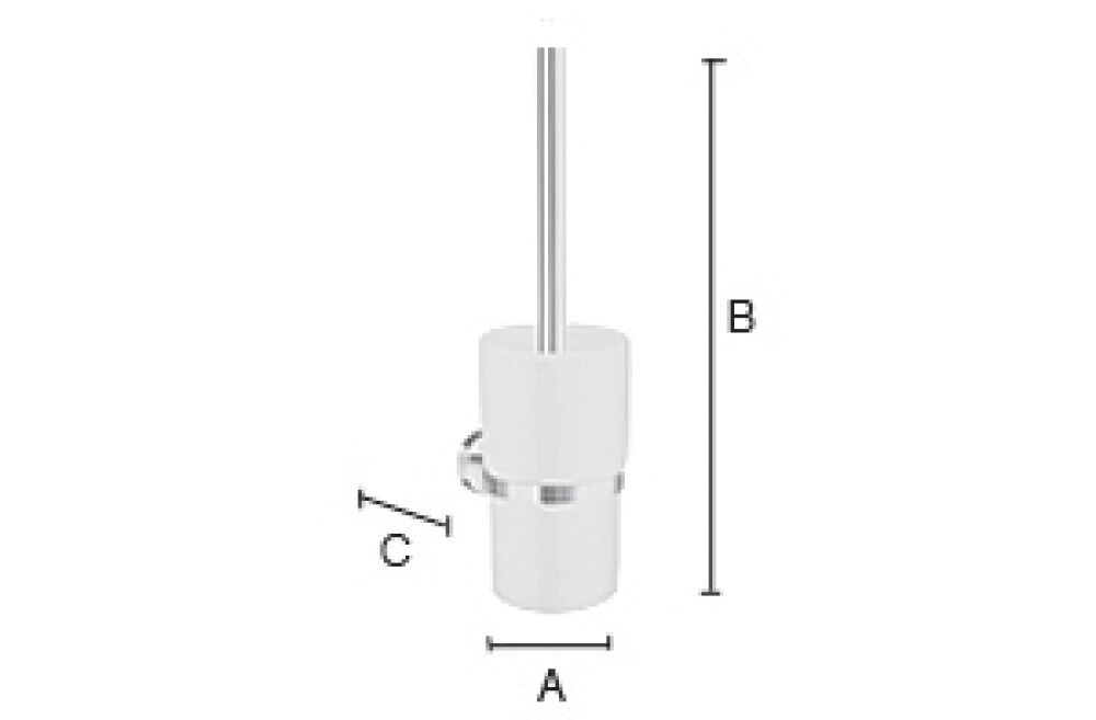 Salernisbursti veggfestur Smedbo svartur og postulín