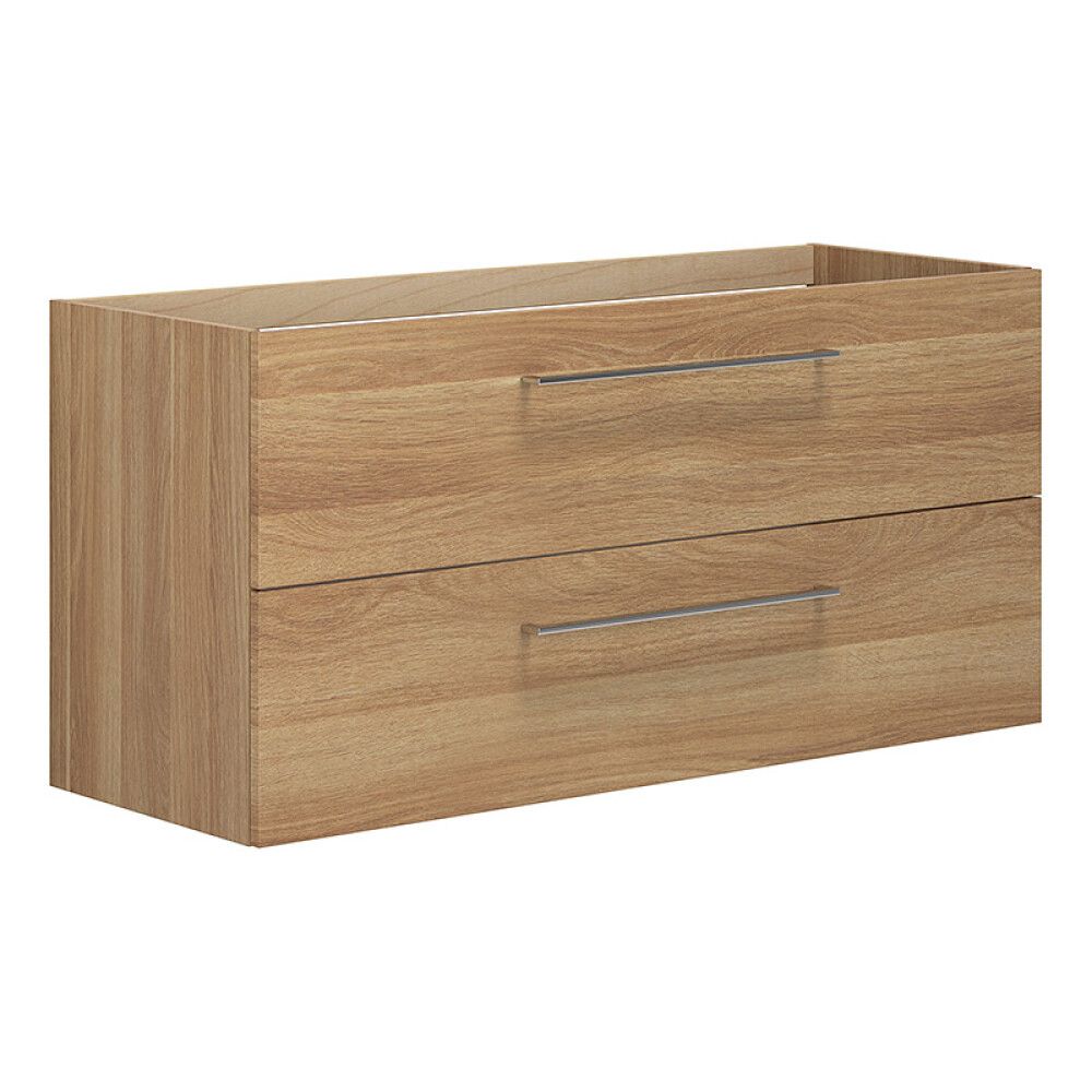 Handlaugarskápur Scanbad Multo 2 skúffur Warm eik 120cm