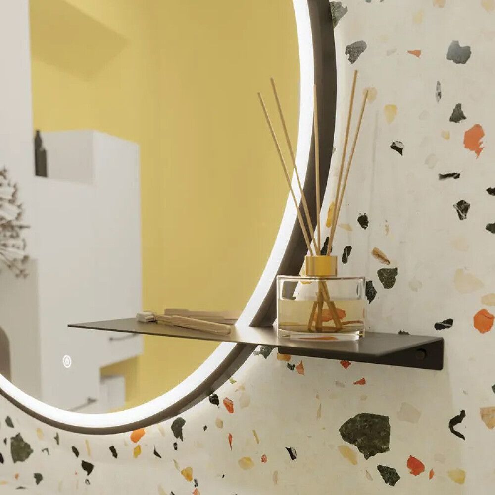 Spegill með LED ljósi og dimmer Ø75cm Shine Scanbad