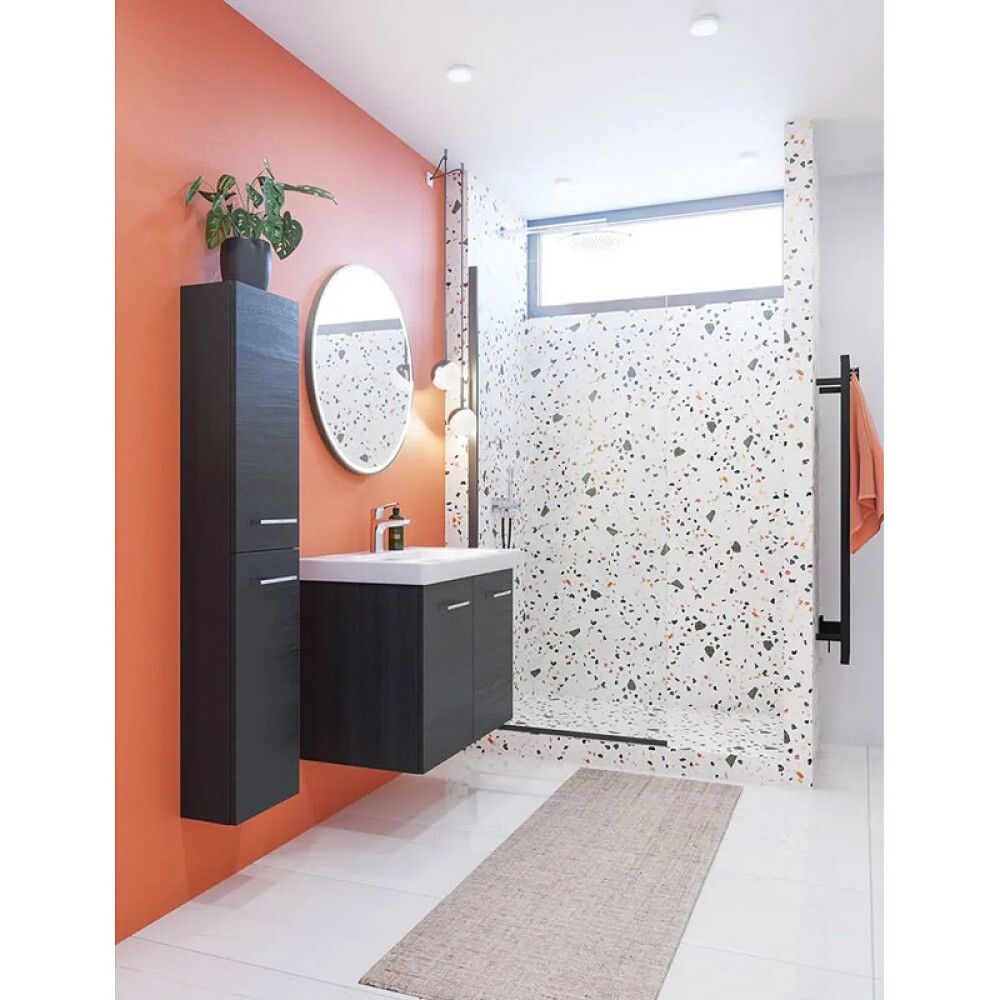 Spegill með LED ljósi og dimmer Ø75cm Shine Scanbad