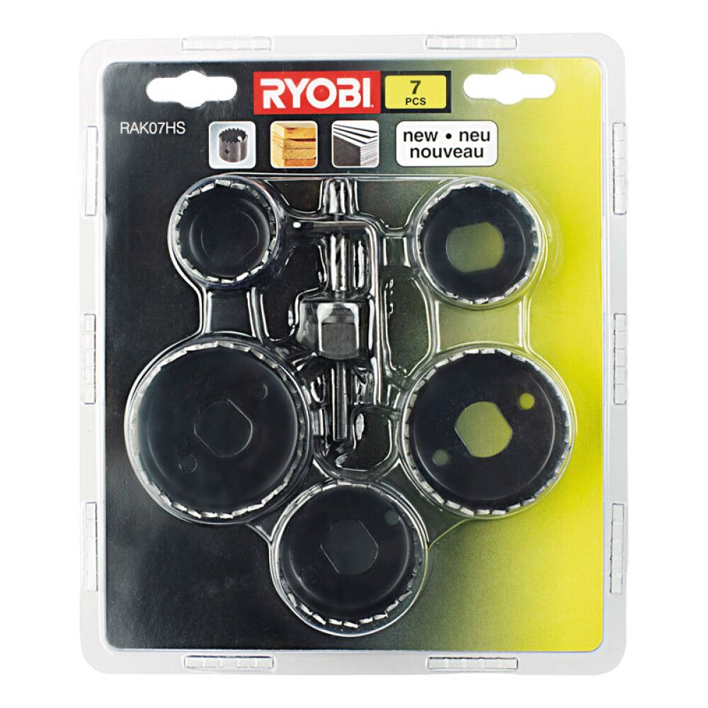 Dósabor sett 7 hlutir Ryobi RAK07HS