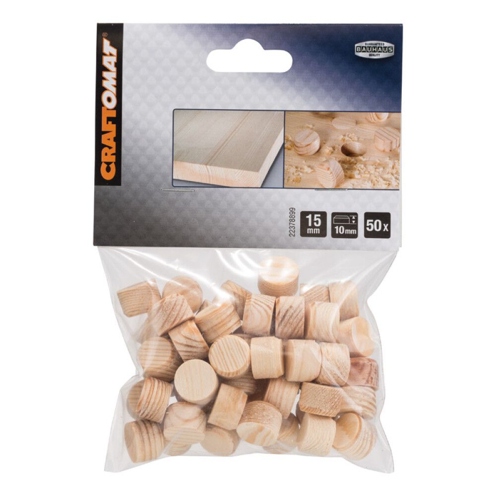 Sponstappar Ø15x10 mm Craftomat 50 stk