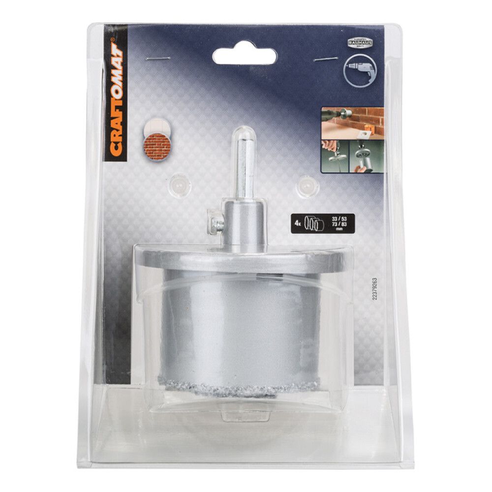 Dósabora sett fyrir flísar CRAFTOMAT 33-83mm