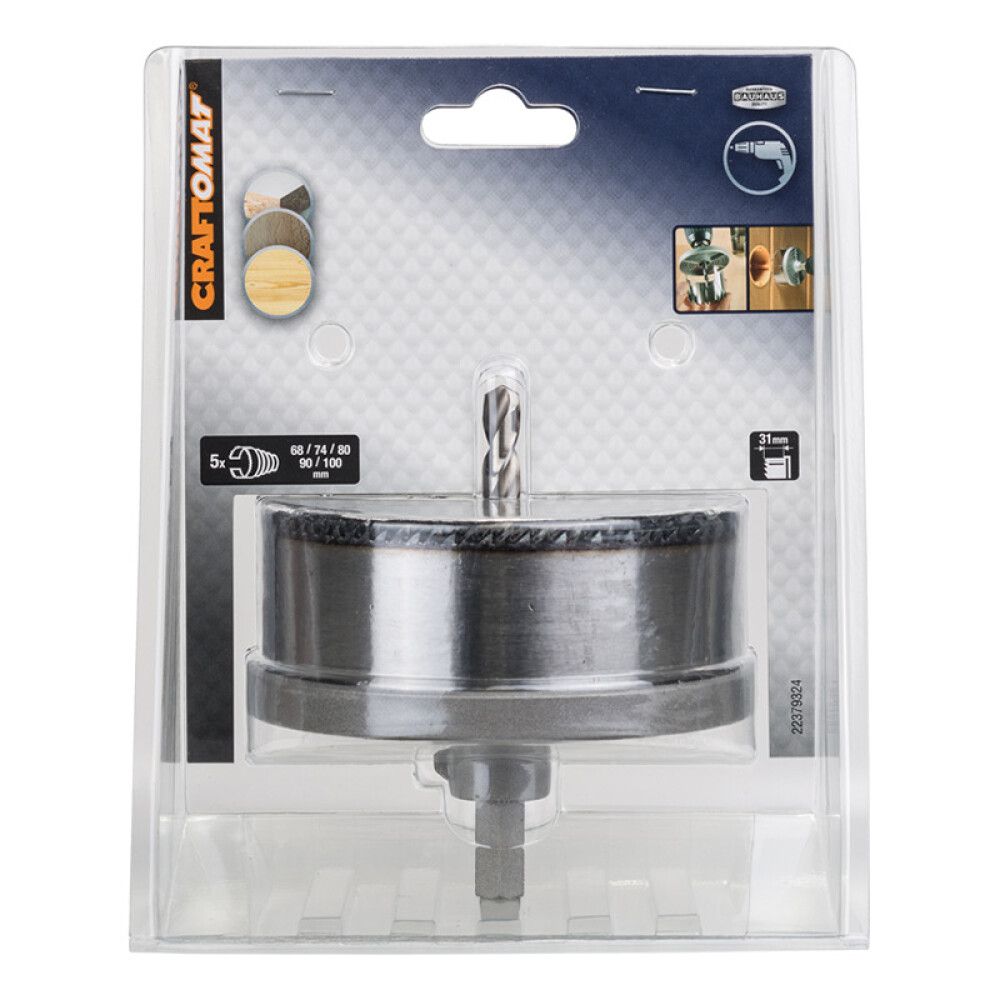 Dósabora sett tré 68-100mm Bosch 5stk