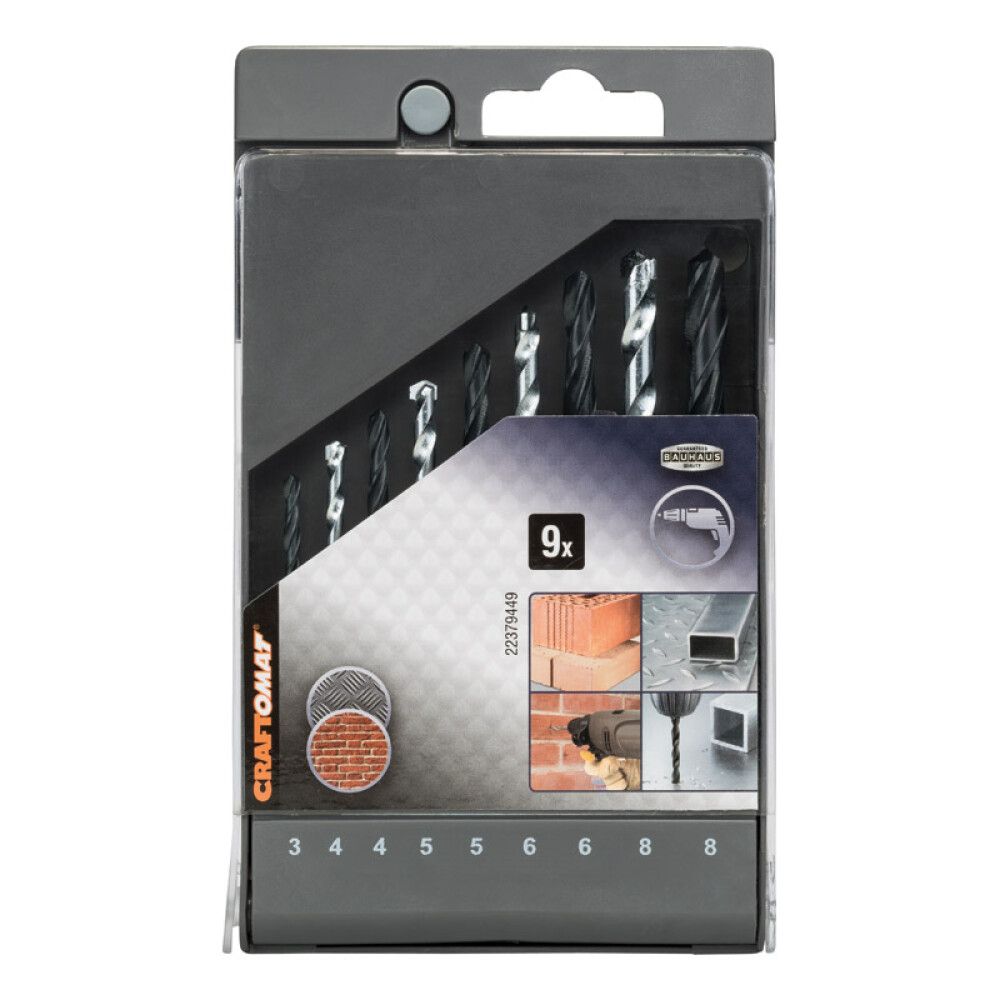 Stálborasett Ø5-10 mm Craftomat HSS-R 5 stk