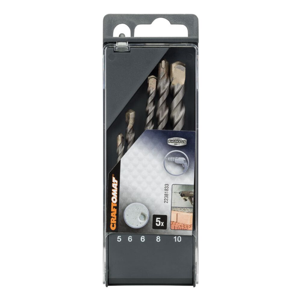 Steinborasett Ø5-10 mm 5 stk Craftomat