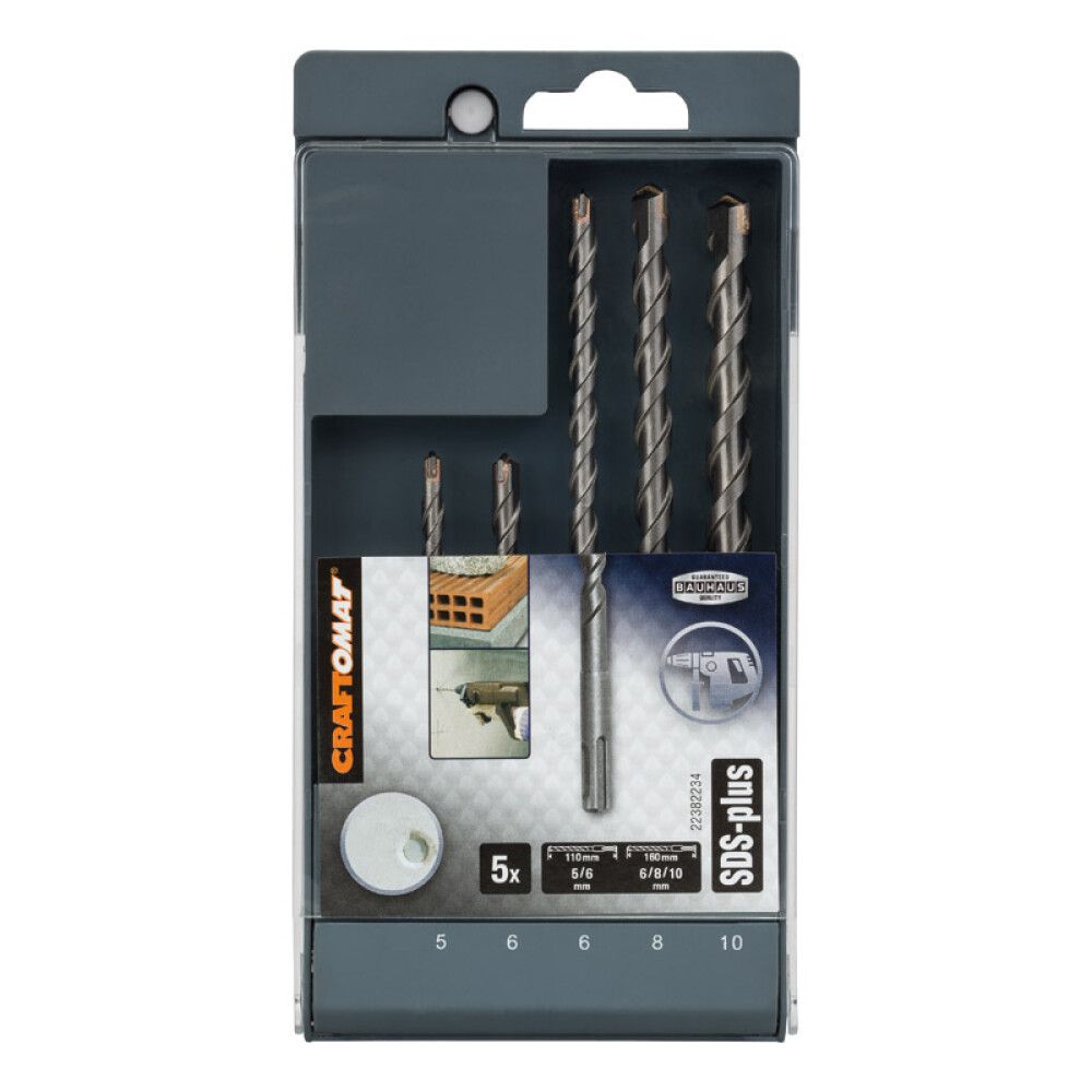 Steinborasett Ø5-10 mm Craftomat 5 stk