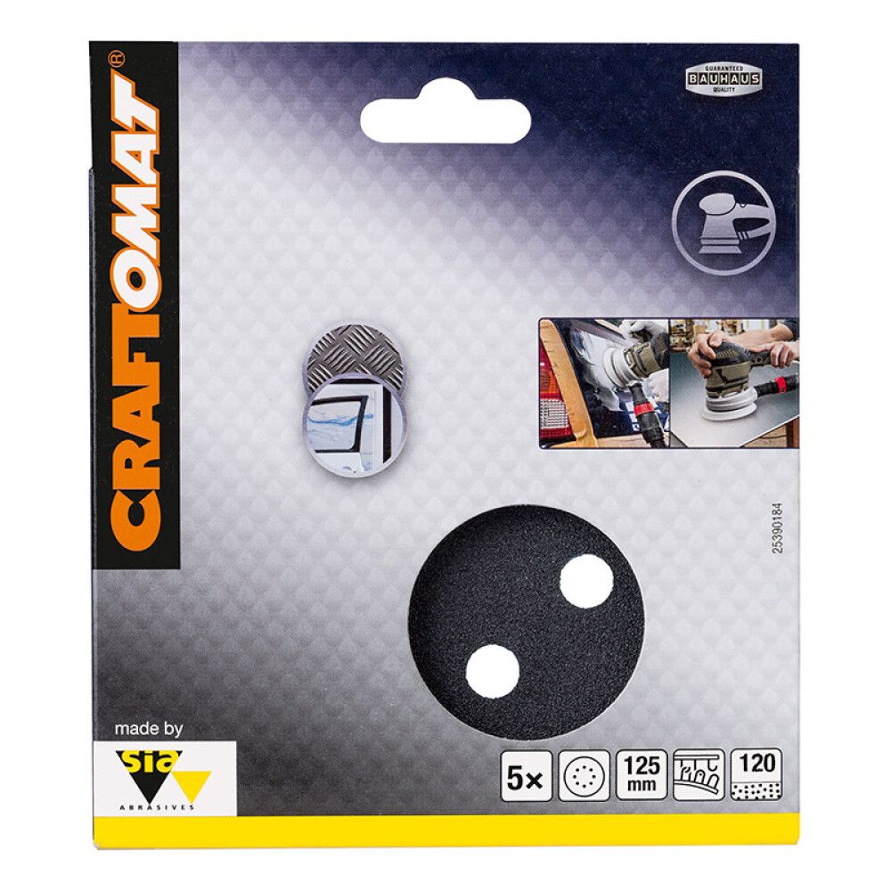 Sandpappír Ø125 mm K120 Craftomat