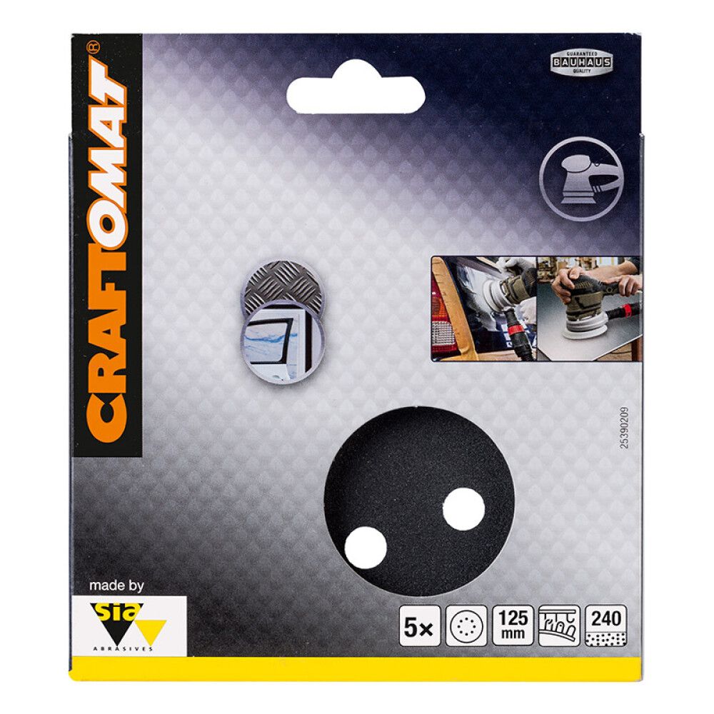 Sandpappír Ø125 mm K240 Craftomat