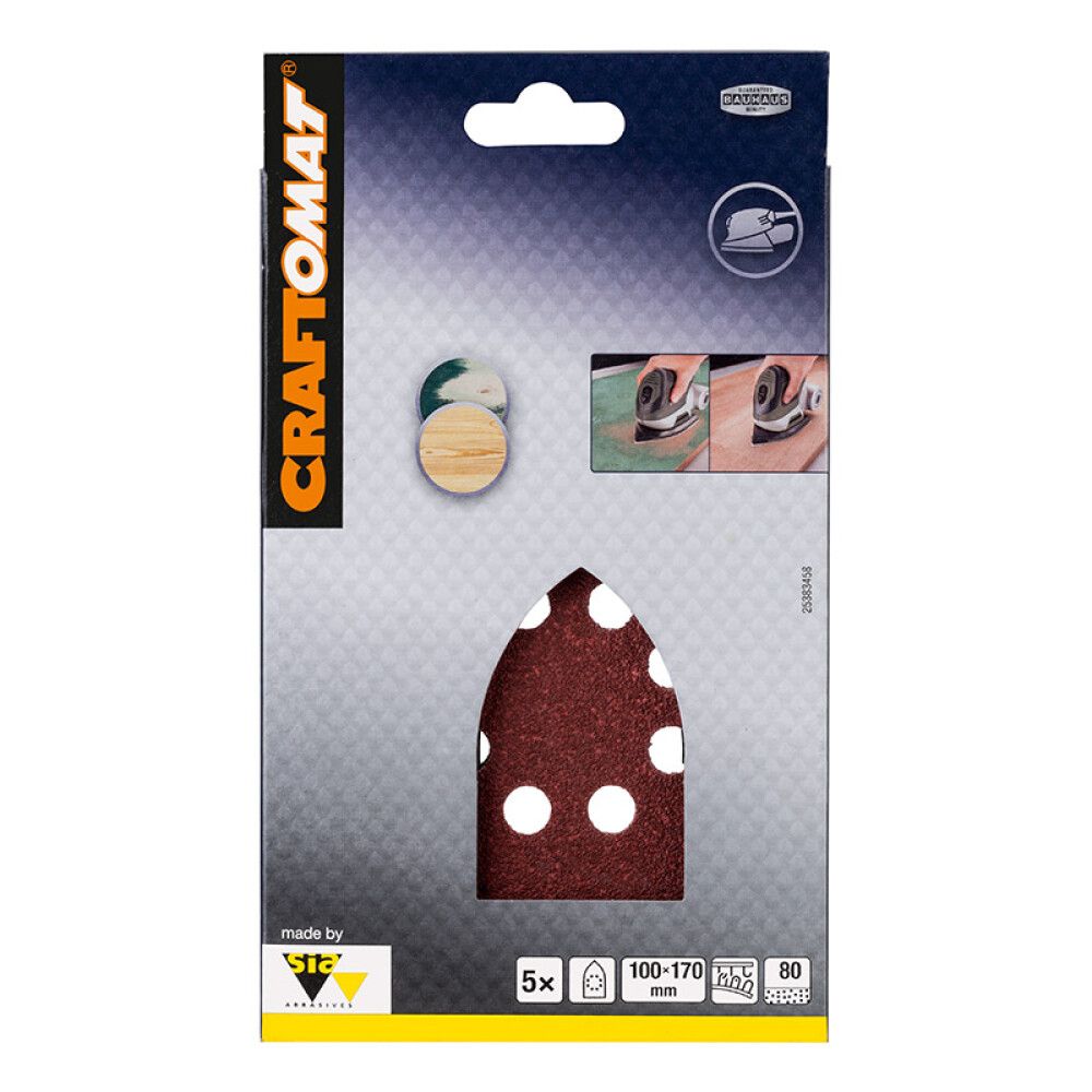 Sandpappír 100x170 mm K80 Craftomat