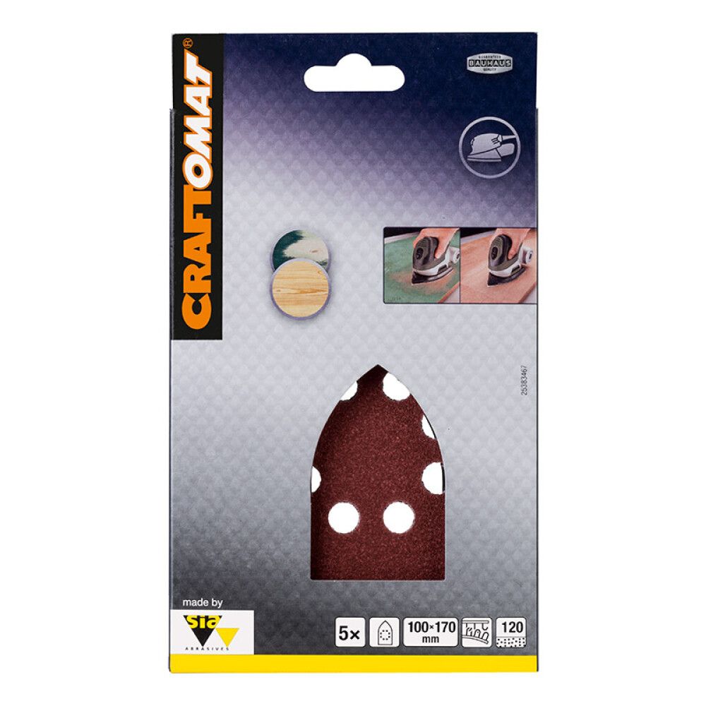 Sandpappír 100x170 mm K120 Craftomat