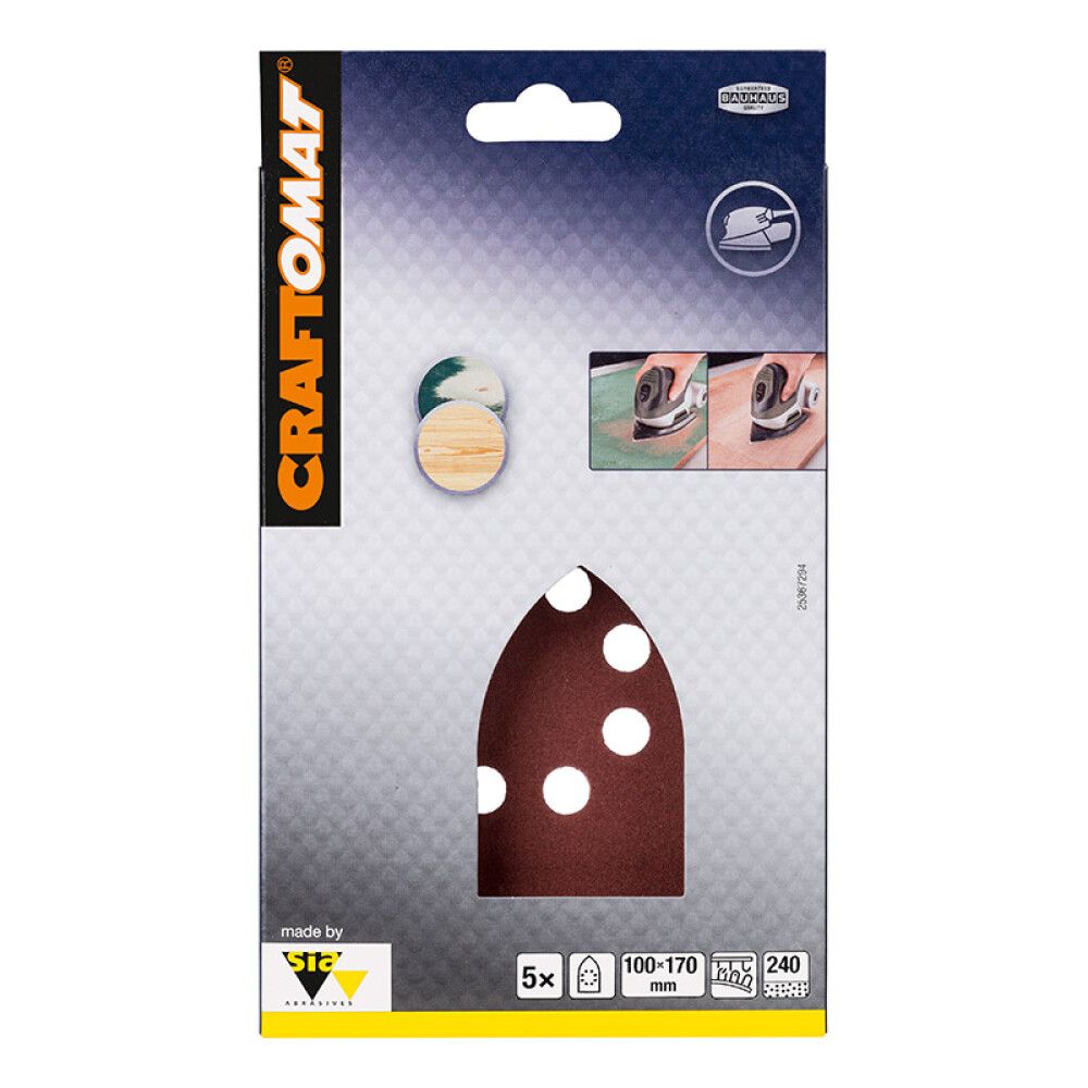 Sandpappír 100x170 mm K240 Craftomat