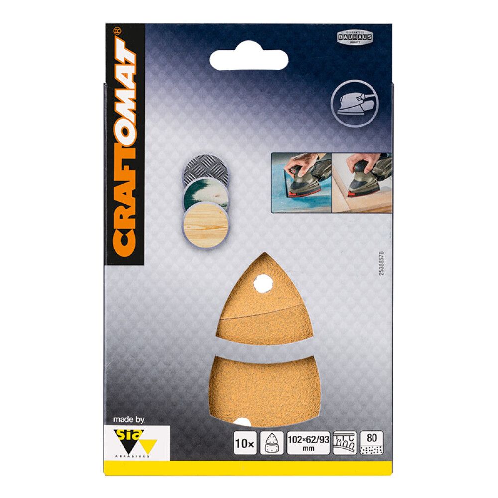 Sandpappír 102x62 mm K80 Craftomat ljós