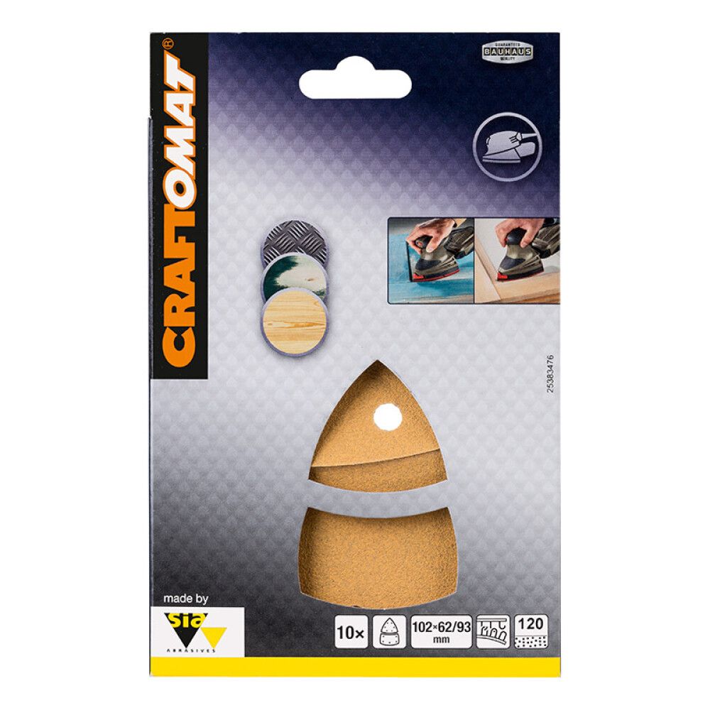 Sandpappír 102x62 mm K120 Craftomat ljós